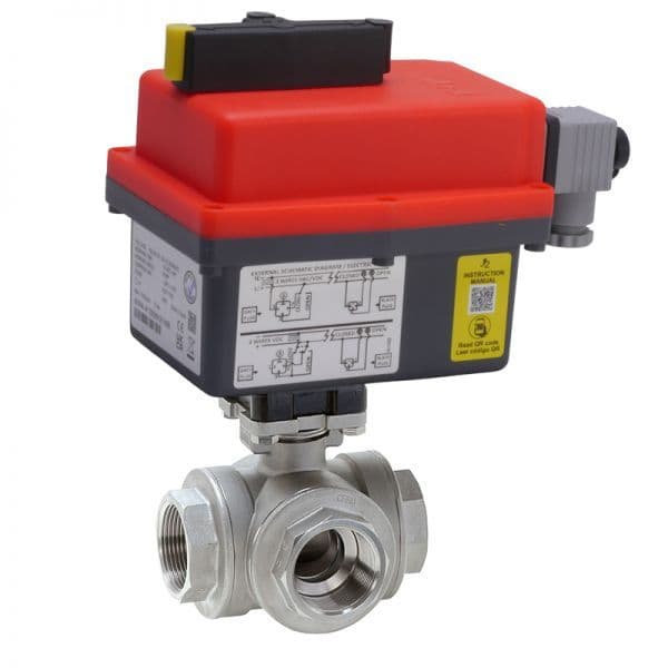 BEE AKE630ET.H Automatic Multi-Way Ball Valve with Thread Connection