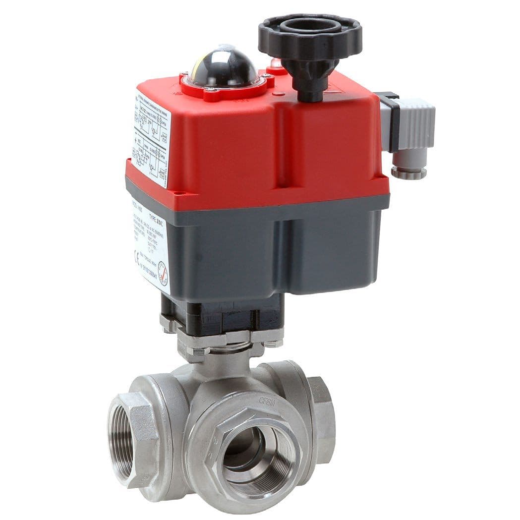 BEE AKE630ET.S Automatic Multi-Way Ball Valve with Thread Connection
