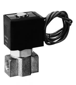 Direct-acting 2-way solenoid valve for hot water (special valve) FHB