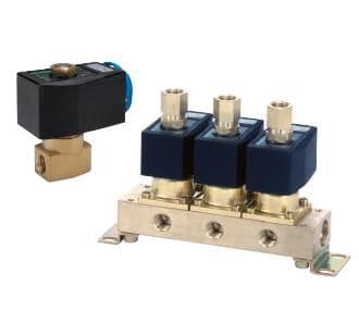 Direct-acting 2-way and 3-way solenoid valves for dry air (multi-purpose fluid valves) - AB, GAB, AG, GAG-Z