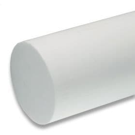 PTFE round rod, natural (white), 65 - 195 mm