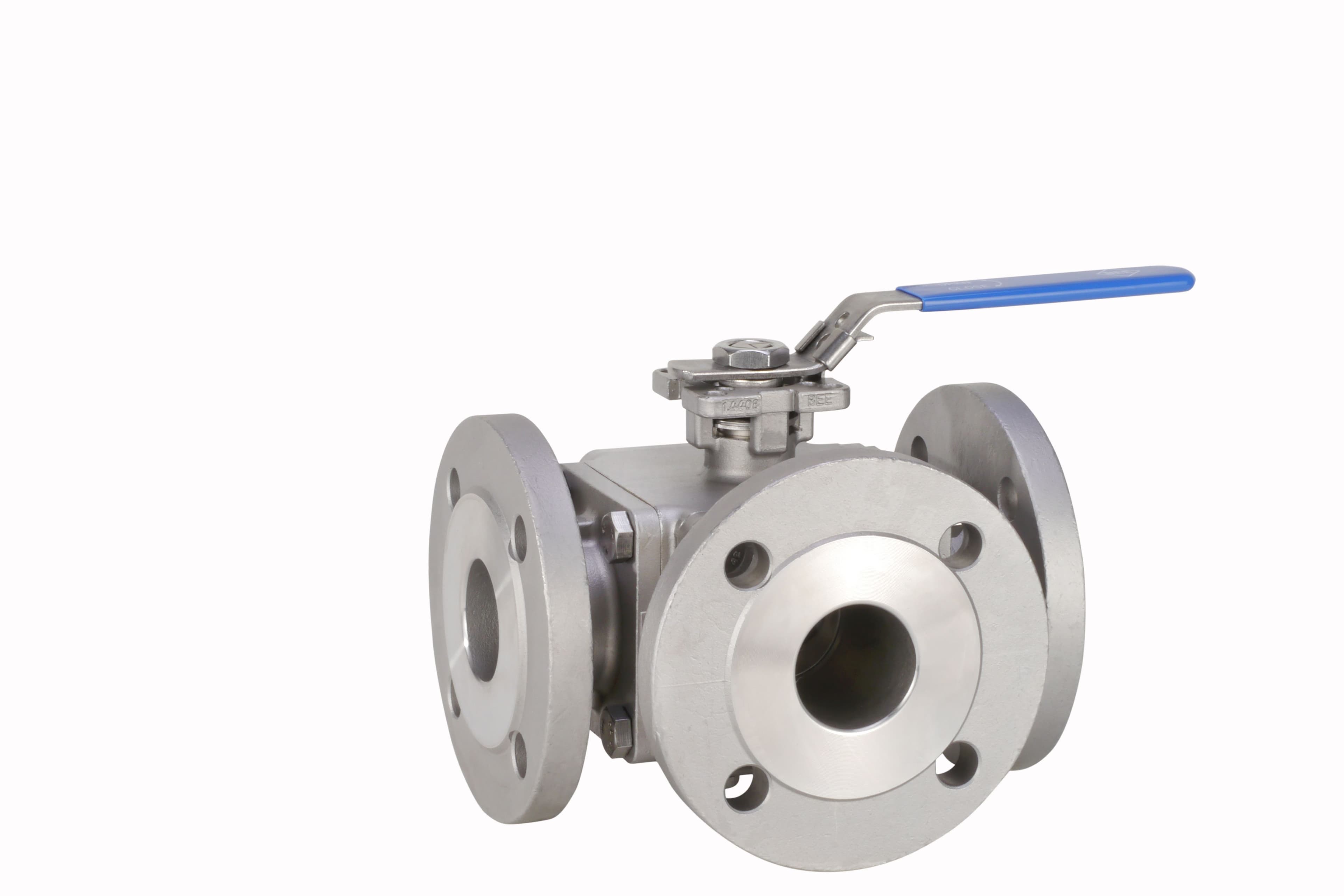 BEE 640EL-PN40 Multi-Way Ball Valve with Flange Connection