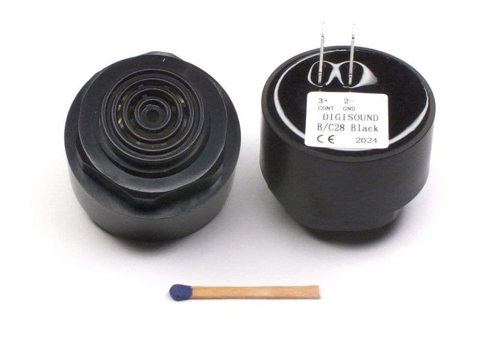 DIGISOUND B/C28 BLACK Waterproof Piezo Buzzer with oscillator