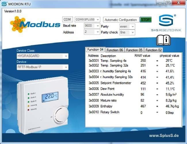 S+S KA2 Pressure Switch (Modbus)